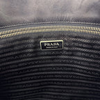 PRADA プラダ トートバッグ キャンバス ブラック ヴィンテージ レディース 【中古】