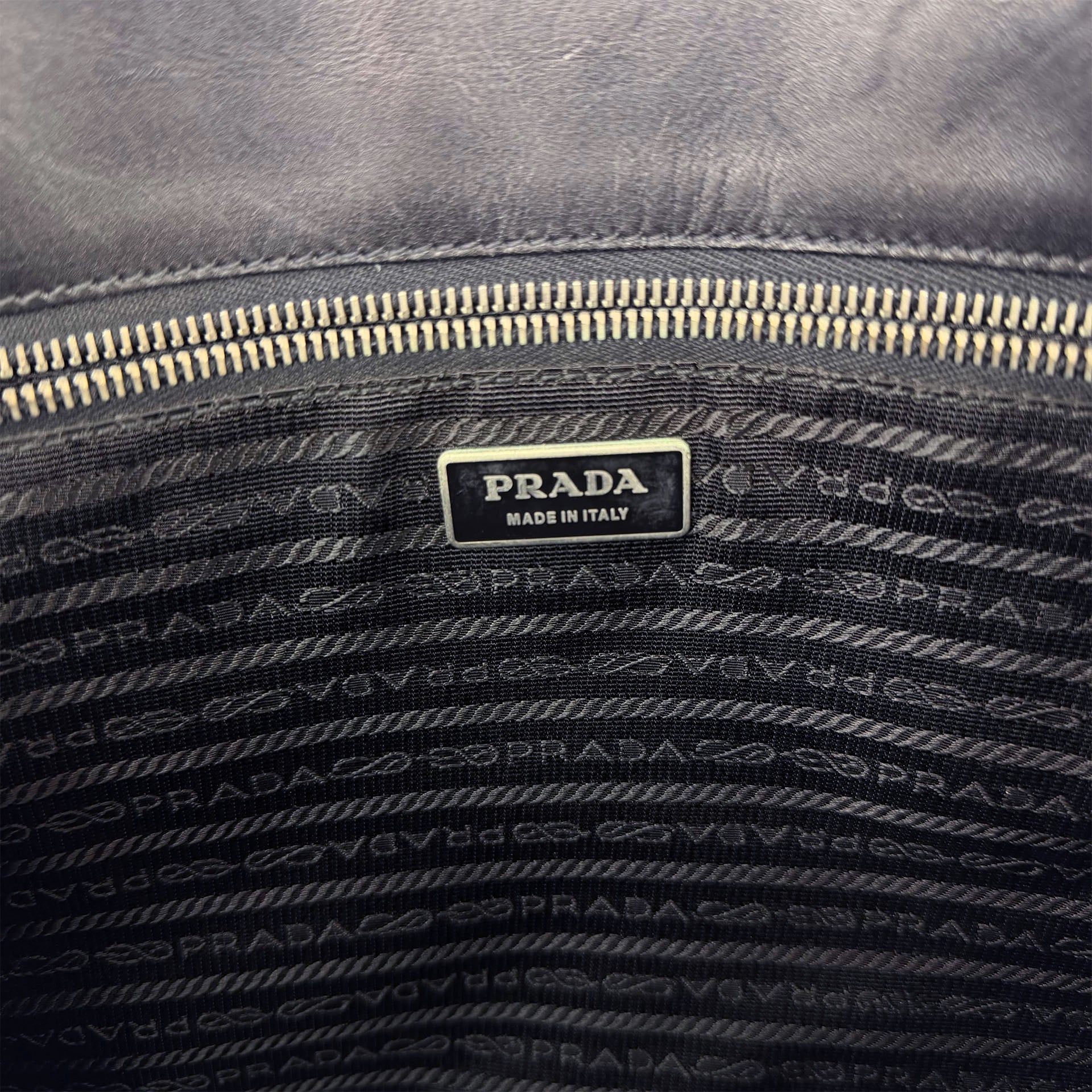 PRADA プラダ トートバッグ キャンバス ブラック ヴィンテージ レディース 【中古】
