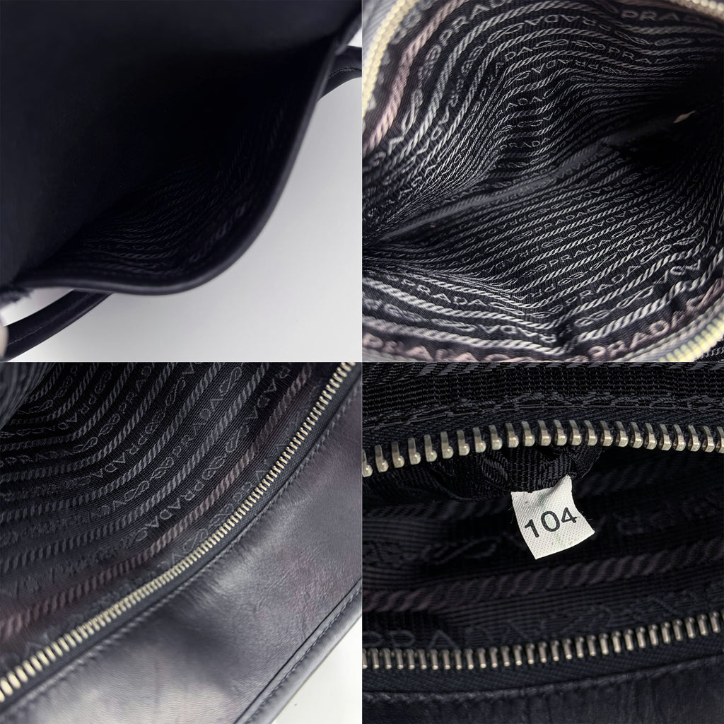 PRADA プラダ トートバッグ キャンバス ブラック ヴィンテージ レディース 【中古】