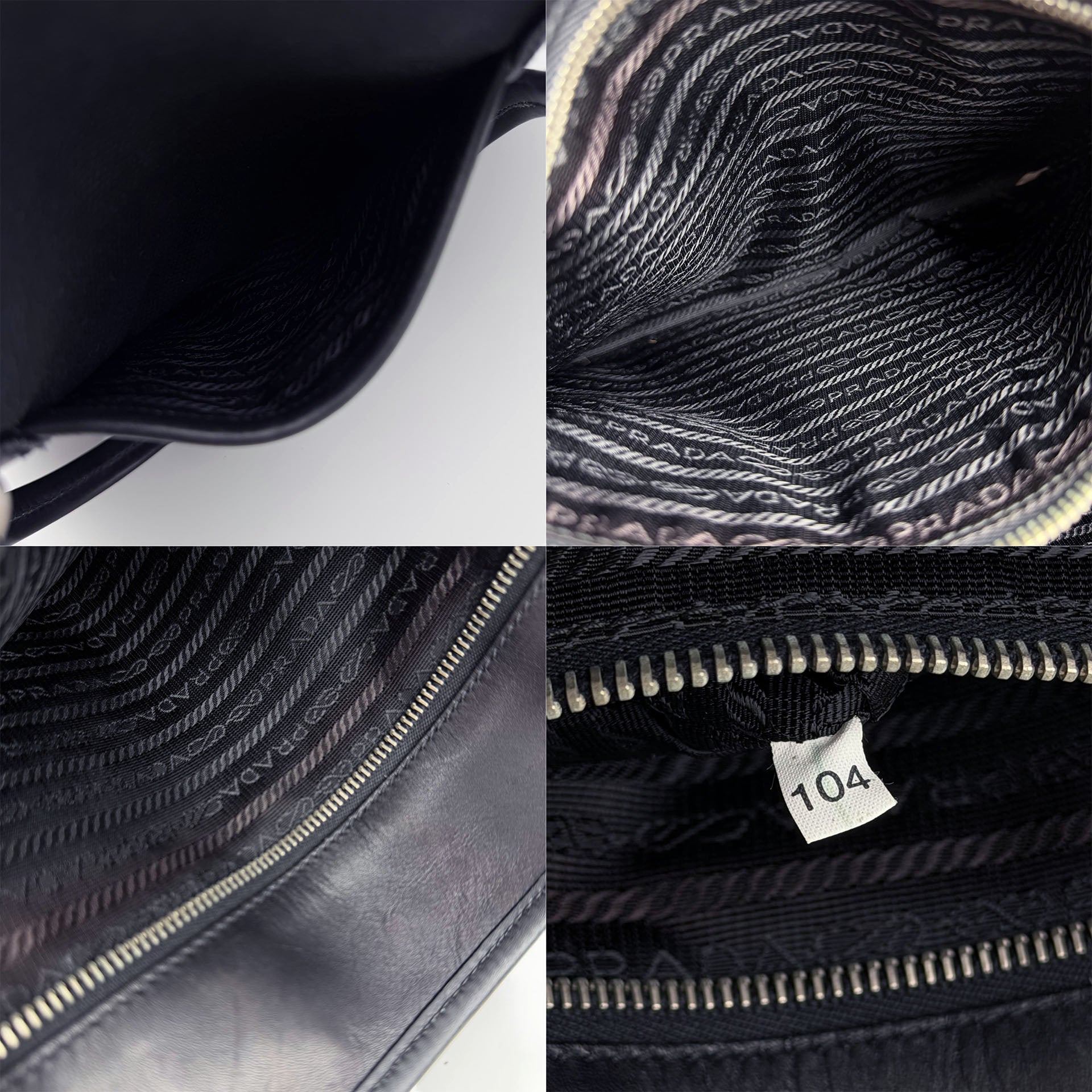 PRADA プラダ トートバッグ キャンバス ブラック ヴィンテージ レディース 【中古】