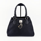 Christian Dior クリスチャンディオール ラブリー トートバッグ トロッター ガリアーノ ハンドバッグ ブラック ナイロン キャンバス ヴィンテージ レディース 【中古】