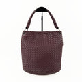 Bottega Veneta ボッテガヴェネタ イントレチャート トートバッグ ショルダーバッグ ボルドー レザー ヴィンテージ レディース 【中古】