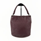 Bottega Veneta ボッテガヴェネタ イントレチャート トートバッグ ショルダーバッグ ボルドー レザー ヴィンテージ レディース 【中古】
