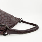 Bottega Veneta ボッテガヴェネタ イントレチャート トートバッグ ショルダーバッグ ボルドー レザー ヴィンテージ レディース 【中古】