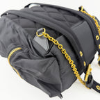 BURBERRY バーバリー Rucksack ラックサック クマ ベア キーチャーム バックパック リュックサック ブラック ナイロン レザー ヴィンテージ レディース 【中古】