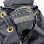 BURBERRY バーバリー Rucksack ラックサック クマ ベア キーチャーム バックパック リュックサック ブラック ナイロン レザー ヴィンテージ レディース 【中古】