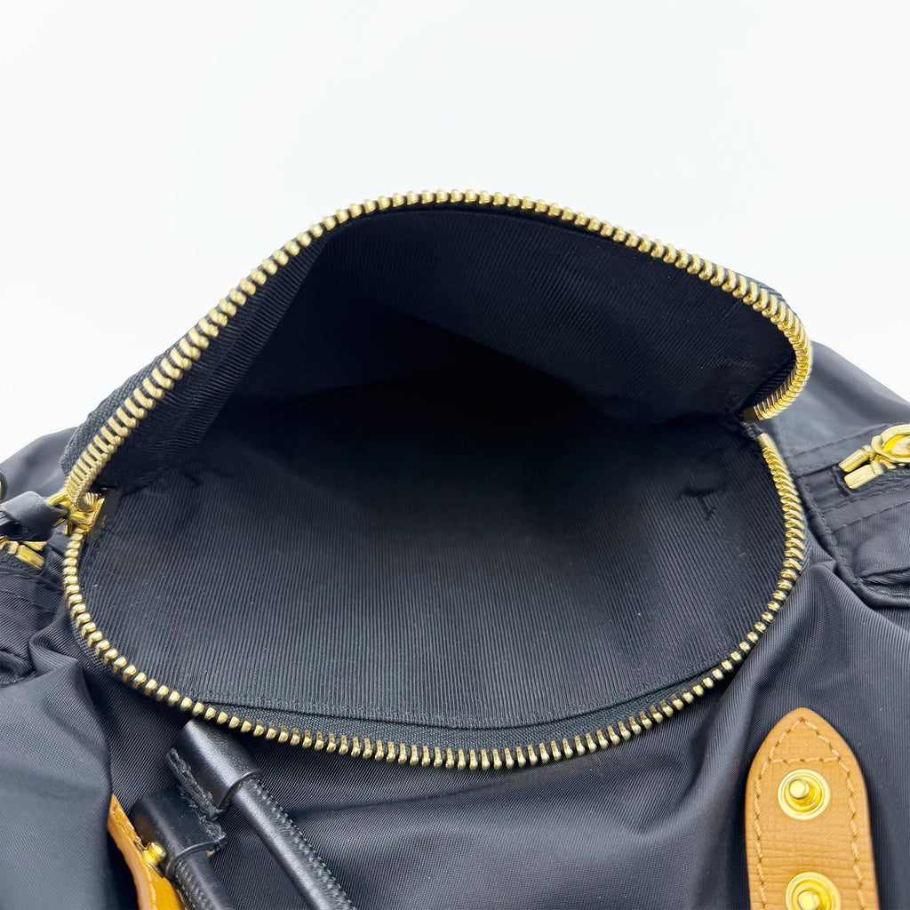 BURBERRY バーバリー Rucksack ラックサック クマ ベア キーチャーム バックパック リュックサック ブラック ナイロン レザー ヴィンテージ レディース 【中古】