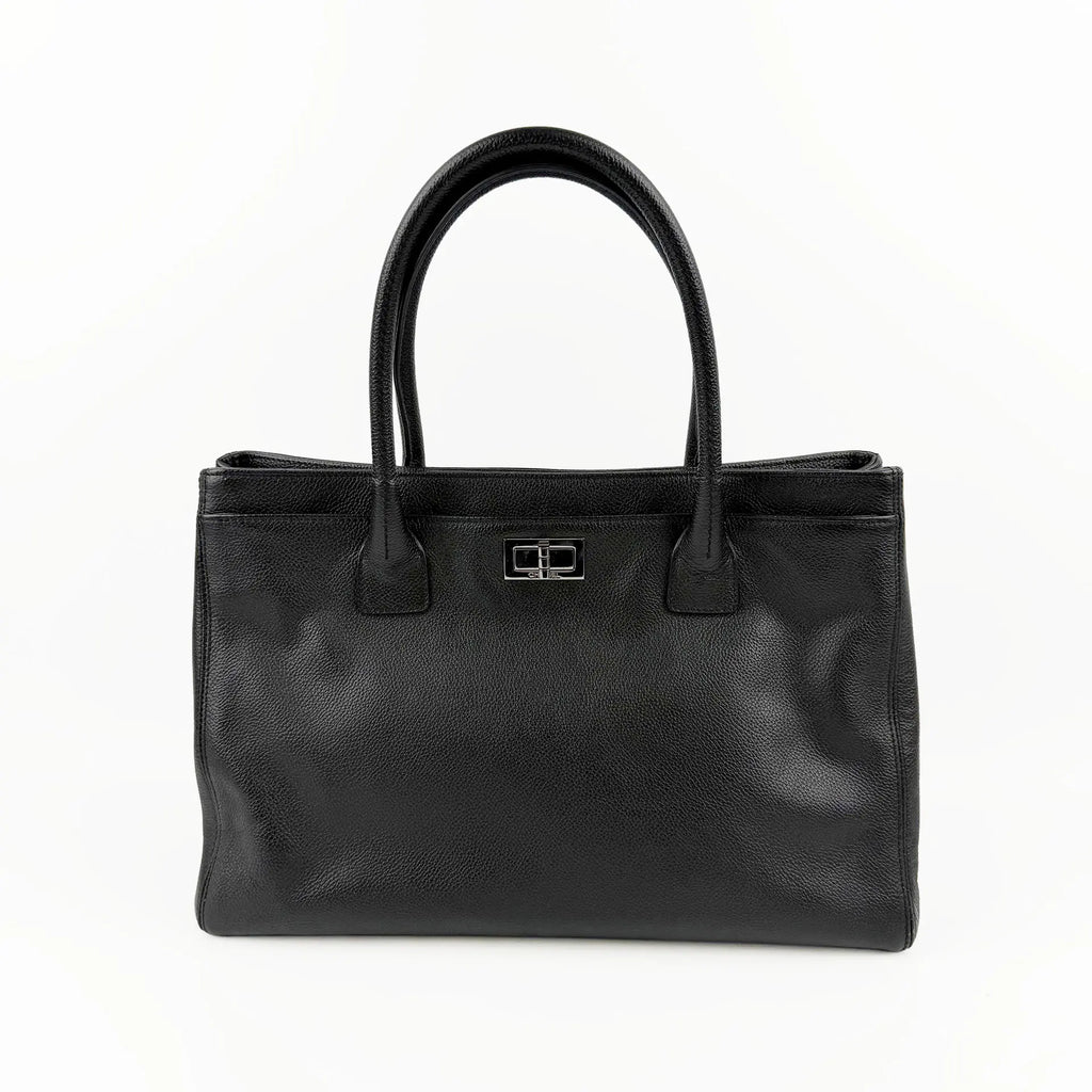 CHANEL シャネル ココマーク 2.55 エグゼクティブ トートバッグ ブラック キャビアスキン 10番台 ヴィンテージ レディース 【中古】