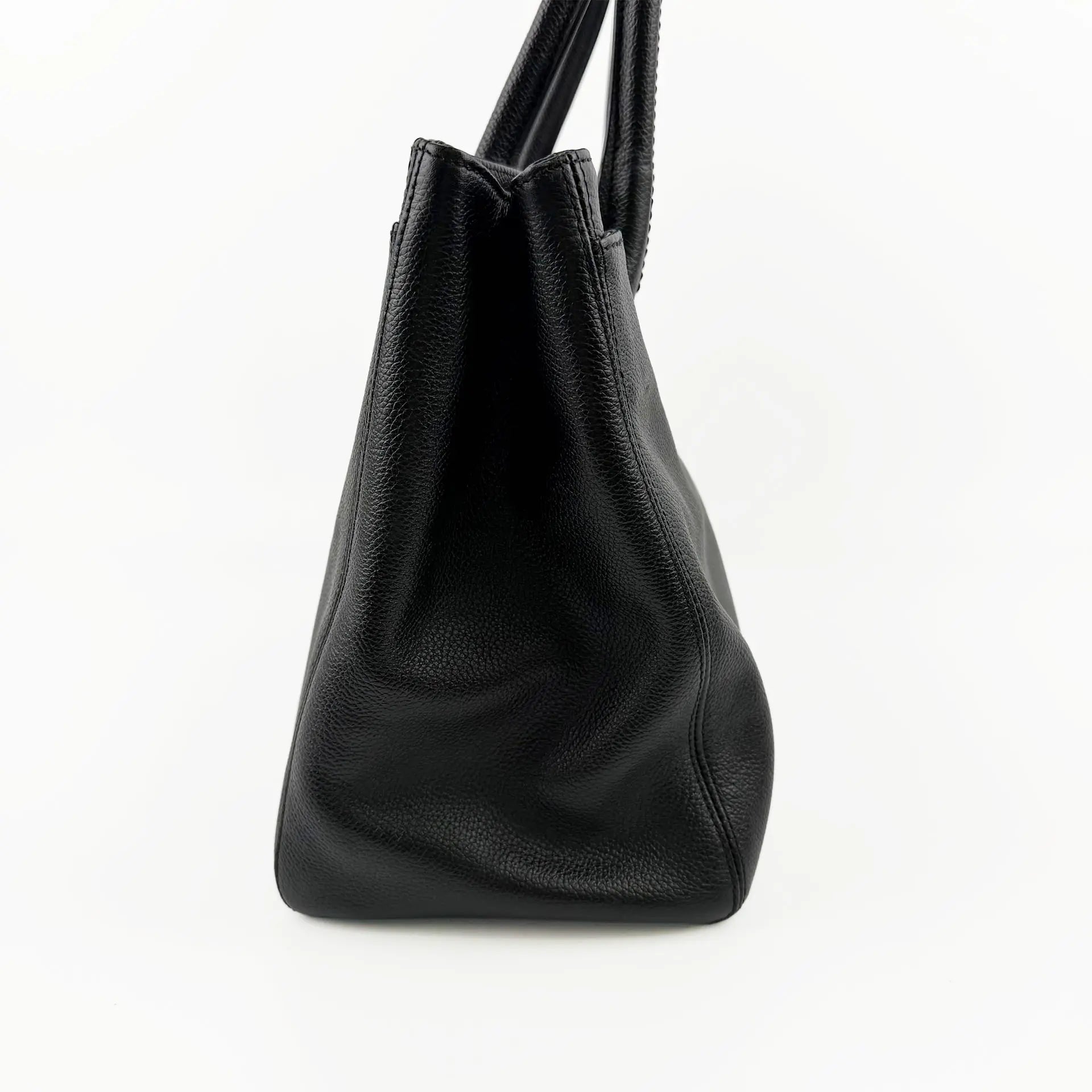 CHANEL シャネル ココマーク 2.55 エグゼクティブ トートバッグ ブラック キャビアスキン 10番台 ヴィンテージ レディース 【中古】