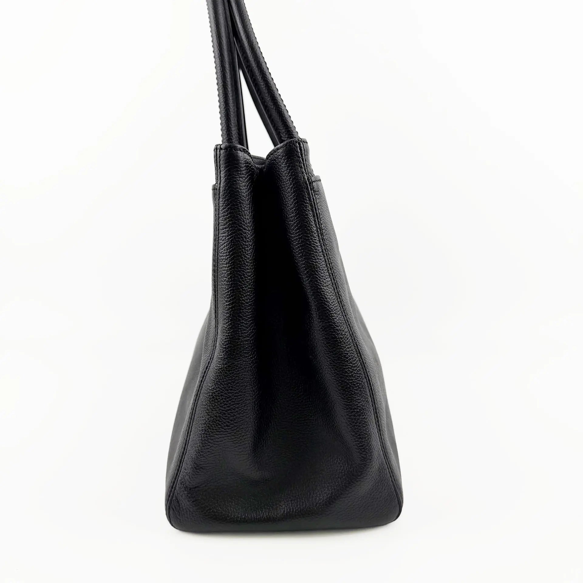 CHANEL シャネル ココマーク 2.55 エグゼクティブ トートバッグ ブラック キャビアスキン 10番台 ヴィンテージ レディース 【中古】