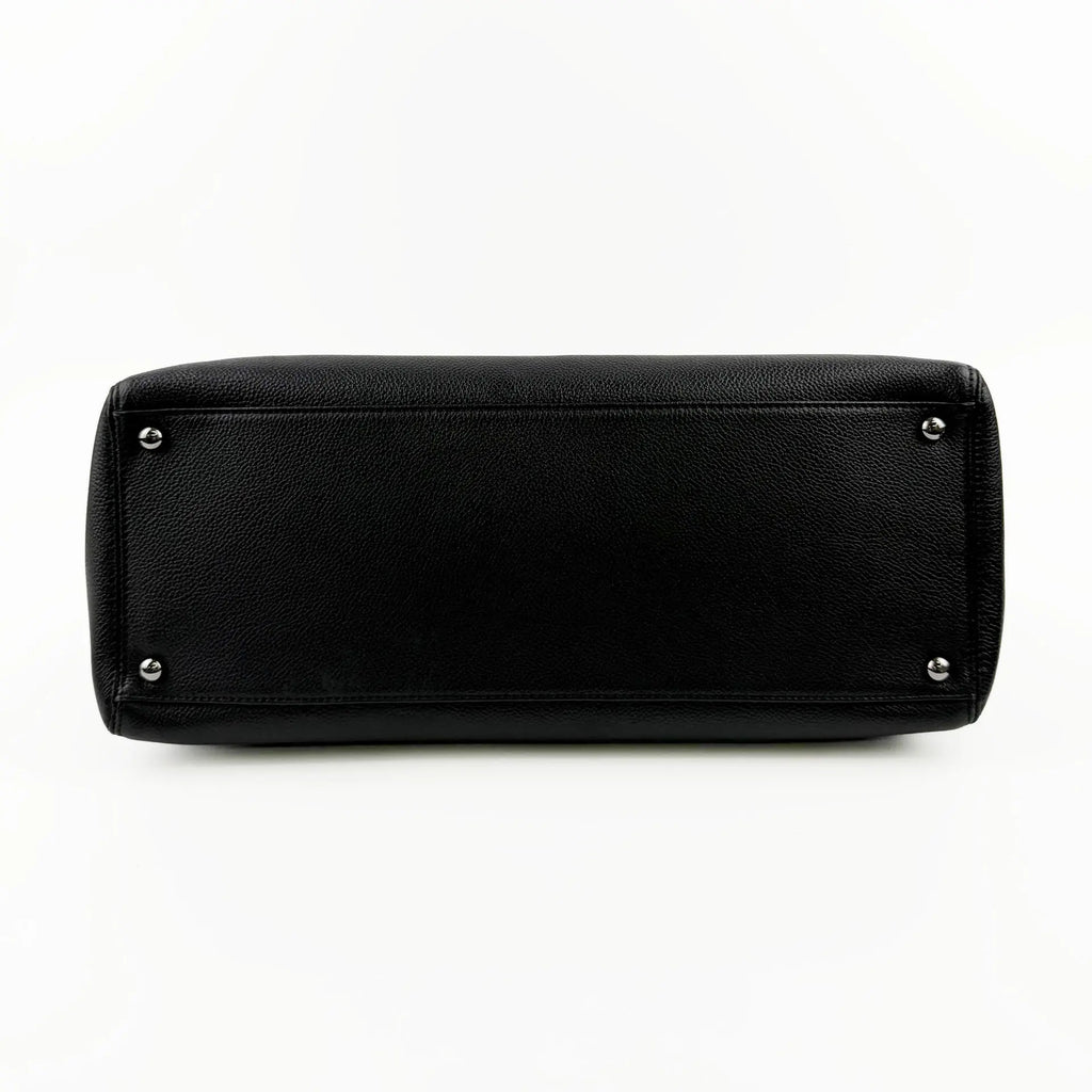 CHANEL シャネル ココマーク 2.55 エグゼクティブ トートバッグ ブラック キャビアスキン 10番台 ヴィンテージ レディース 【中古】