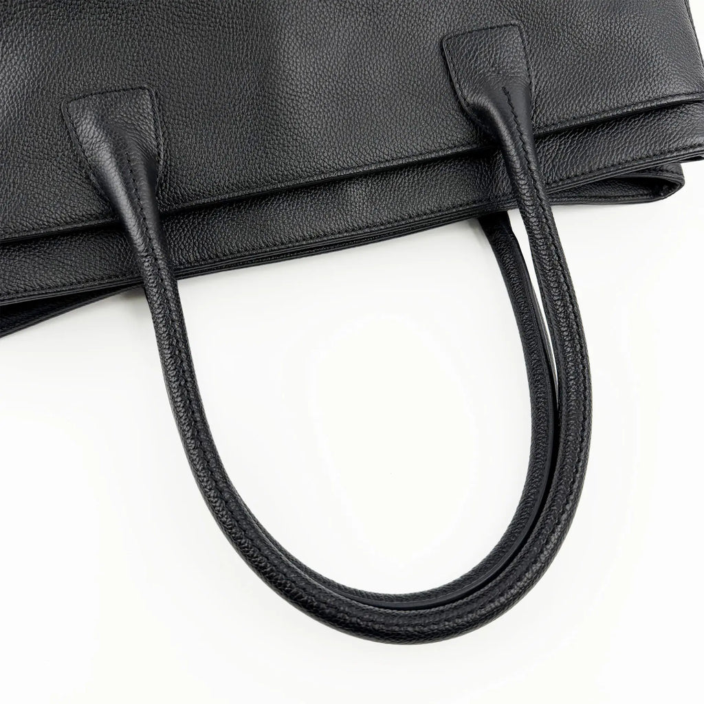 CHANEL シャネル ココマーク 2.55 エグゼクティブ トートバッグ ブラック キャビアスキン 10番台 ヴィンテージ レディース 【中古】