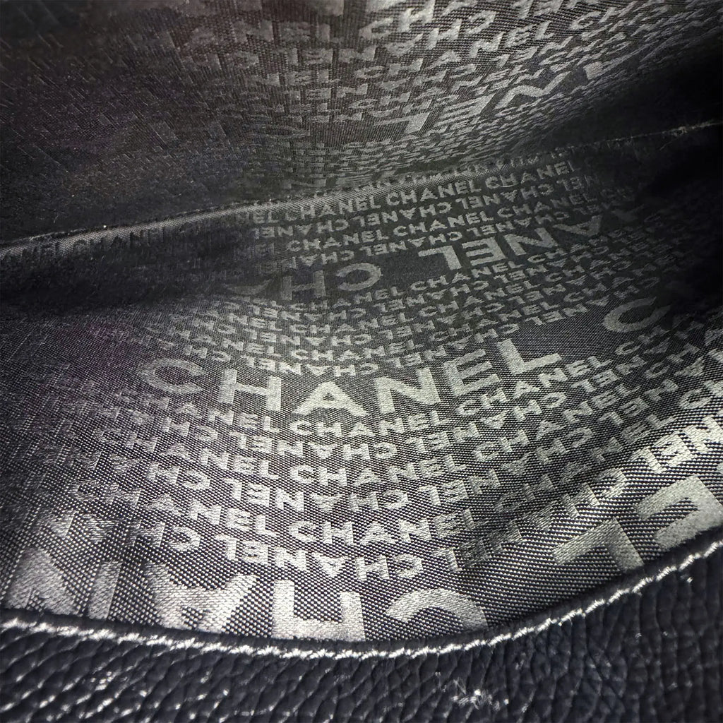 CHANEL シャネル ココマーク 2.55 エグゼクティブ トートバッグ ブラック キャビアスキン 10番台 ヴィンテージ レディース 【中古】