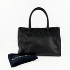 CHANEL シャネル ココマーク 2.55 エグゼクティブ トートバッグ ブラック キャビアスキン 10番台 ヴィンテージ レディース 【中古】