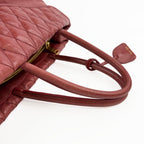 MIU MIU ミュウミュウ VIT.SHINE TRAP ヴィッテロ シャイン トラップ ハンドバッグ レッド レザー クラックルレザー ヴィンテージ レディース【中古】