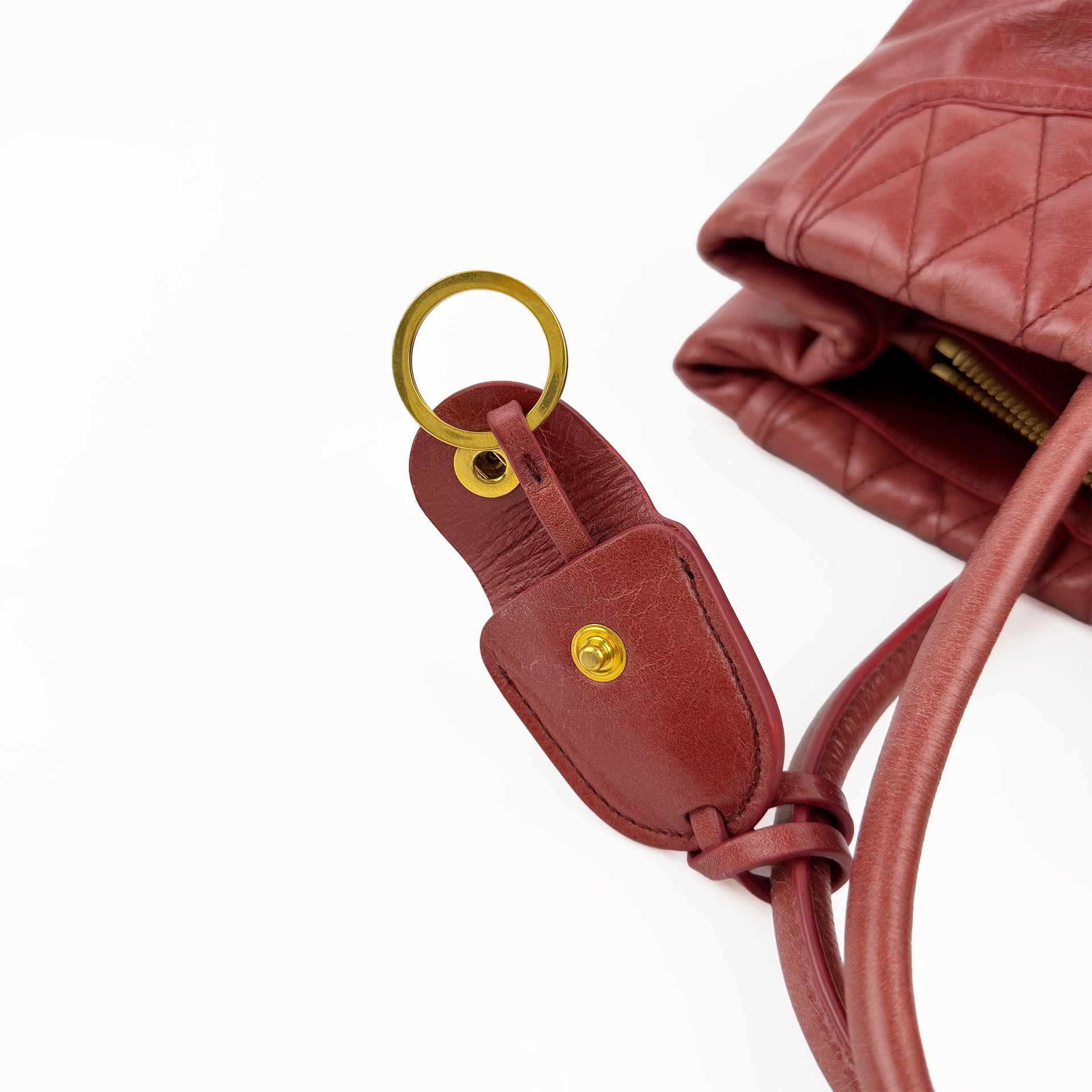 MIU MIU ミュウミュウ VIT.SHINE TRAP ヴィッテロ シャイン トラップ ハンドバッグ レッド レザー クラックルレザー ヴィンテージ レディース【中古】