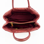 MIU MIU ミュウミュウ VIT.SHINE TRAP ヴィッテロ シャイン トラップ ハンドバッグ レッド レザー クラックルレザー ヴィンテージ レディース【中古】