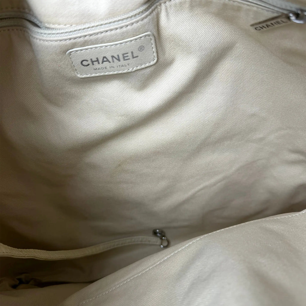 CHANEL シャネル キャビア31 トートバッグ パープル 13番台 ココマーク ヴィンテージ レディース 【中古】