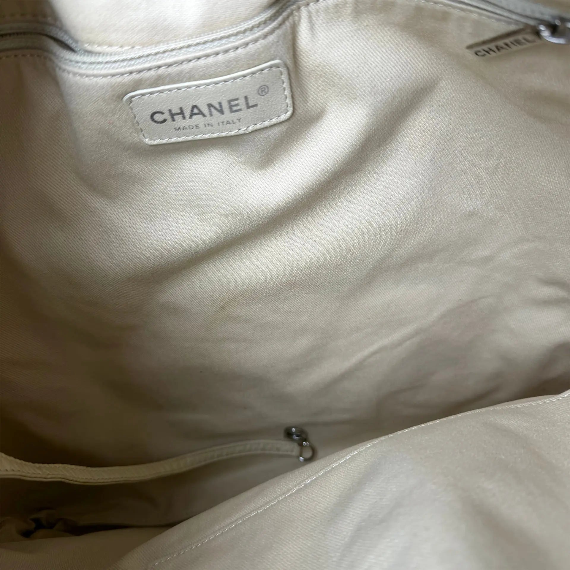CHANEL シャネル キャビア31 トートバッグ パープル 13番台 ココマーク ヴィンテージ レディース 【中古】