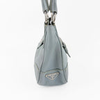 PRADA プラダ ムーン ハンドバッグ ホーボーバッグ ショルダーバッグ スカイブルー ブルー レザー ヴィンテージ レディース 【中古】
