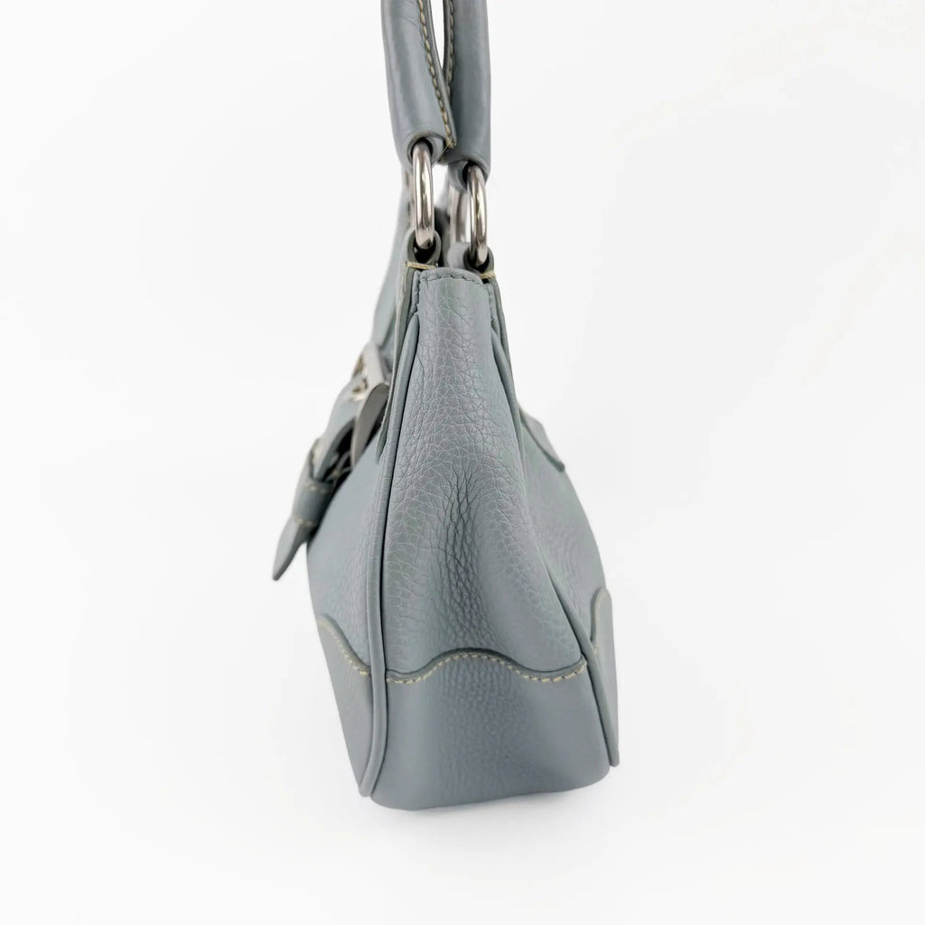 PRADA プラダ ムーン ハンドバッグ ホーボーバッグ ショルダーバッグ スカイブルー ブルー レザー ヴィンテージ レディース 【中古】