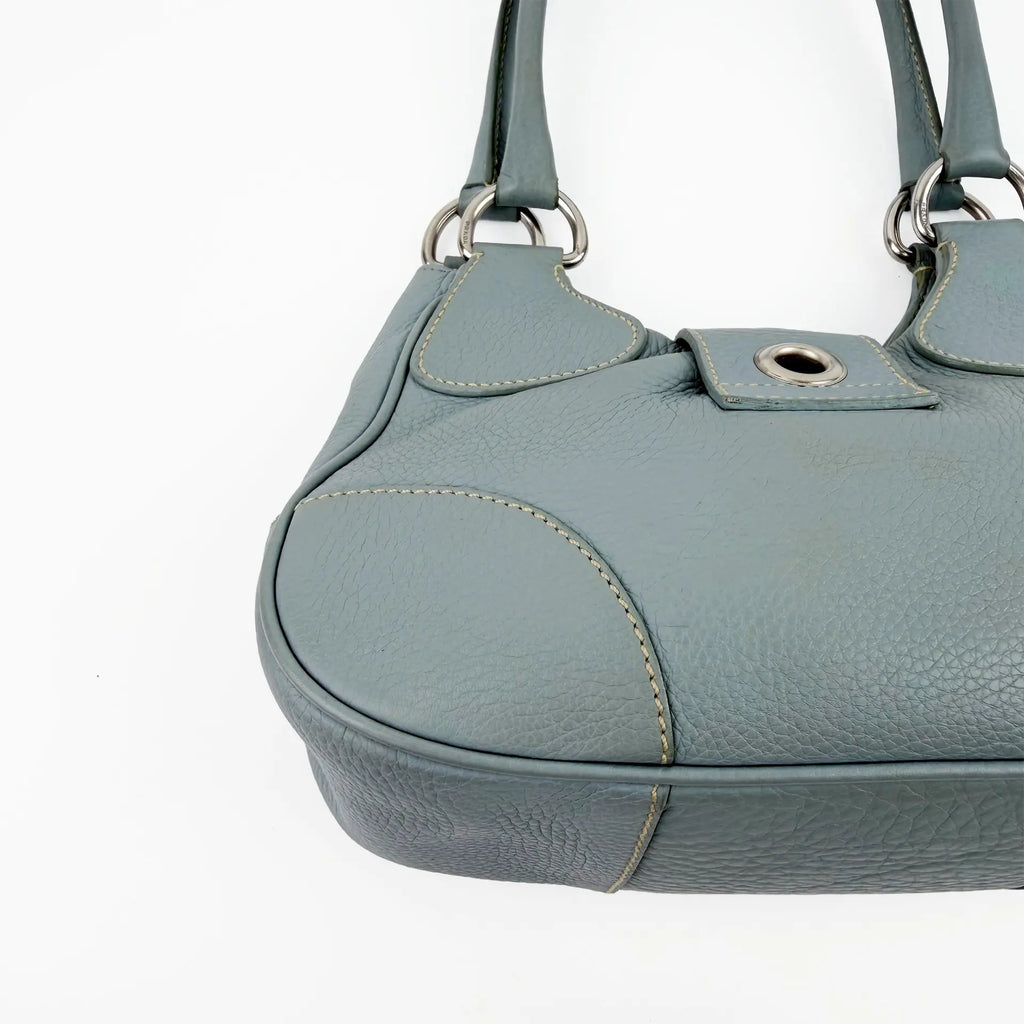 PRADA プラダ ムーン ハンドバッグ ホーボーバッグ ショルダーバッグ スカイブルー ブルー レザー ヴィンテージ レディース 【中古】