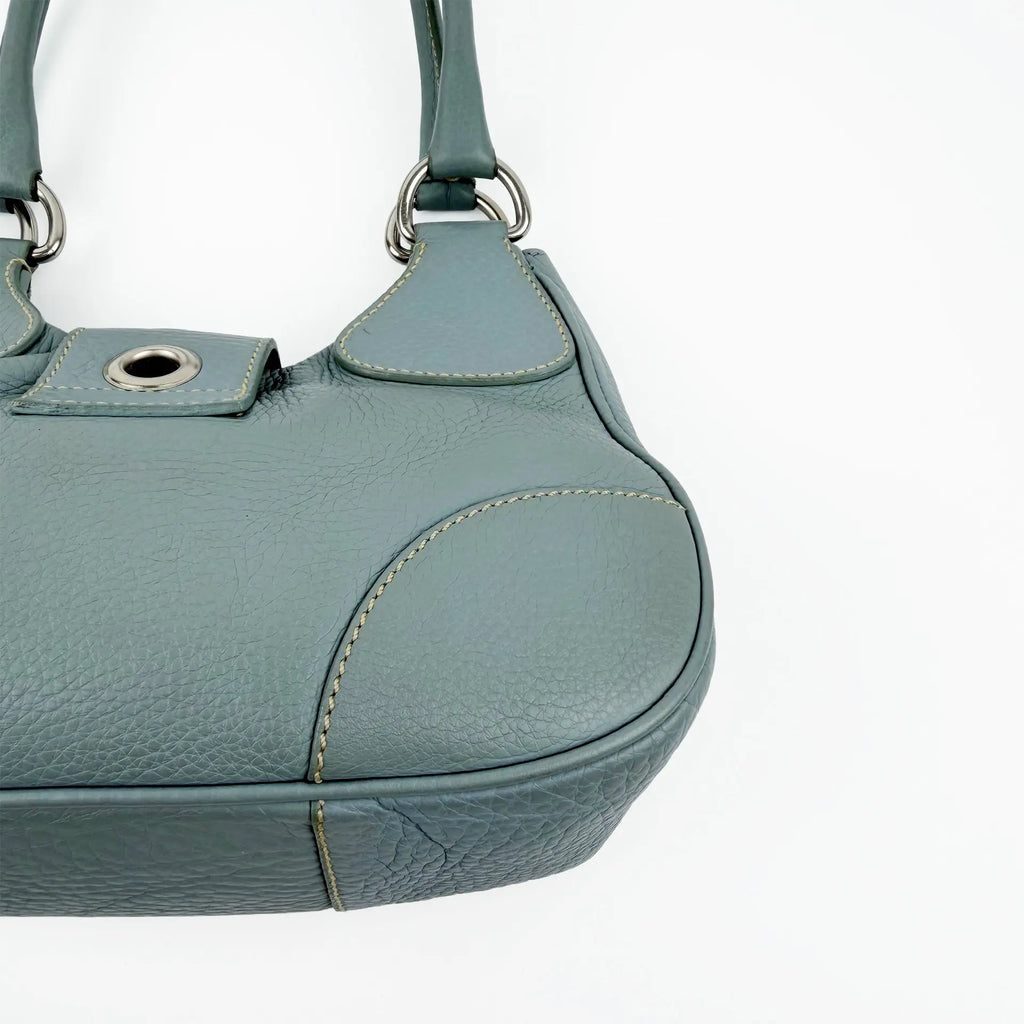 PRADA プラダ ムーン ハンドバッグ ホーボーバッグ ショルダーバッグ スカイブルー ブルー レザー ヴィンテージ レディース 【中古】