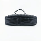 Bottega Veneta ボッテガ・ヴェネタ イントレチャート ショルダーバッグ ホーボーバッグ ブラック レザー ヴィンテージ レディース 【中古】