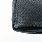 Bottega Veneta ボッテガ・ヴェネタ イントレチャート ショルダーバッグ ホーボーバッグ ブラック レザー ヴィンテージ レディース 【中古】