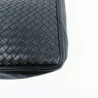 Bottega Veneta ボッテガ・ヴェネタ イントレチャート ショルダーバッグ ホーボーバッグ ブラック レザー ヴィンテージ レディース 【中古】