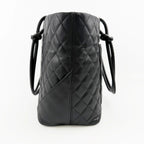 CHANEL シャネル カンボンライン トートバッグ ブラック レザー 9番台 ココマーク ヴィンテージ レディース 【中古】