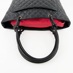 CHANEL シャネル カンボンライン トートバッグ ブラック レザー 9番台 ココマーク ヴィンテージ レディース 【中古】