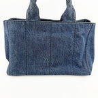 PRADA プラダ カナパ トートバッグ 1BG439 M ハンドバッグ デニム ブルー ヴィンテージ レディース 【中古】